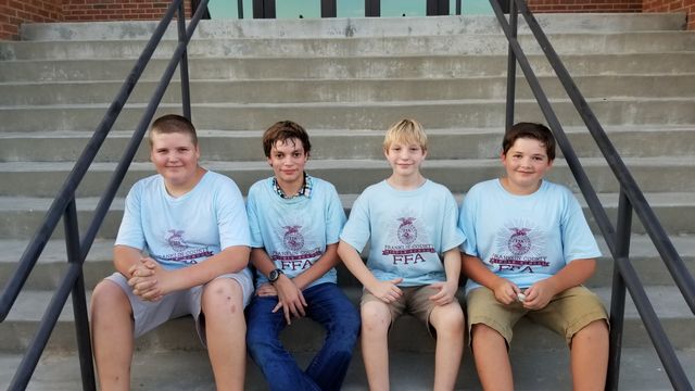 FCMS FFA ENR team members Jacob Keese, Johnathan Lockhart, Conner Anderson and Zach Martin